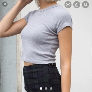Brandy Melville gray ashlyn top